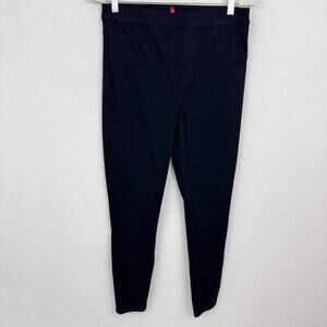 Spanx Womens Jean-ish Ankle Leggings Pants Size L Stretch Slimming Black
